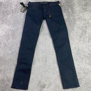 Mavi Gold Jeans Women’s 29* Blue Shimmer Super Skinny Leg Low Rise Serena